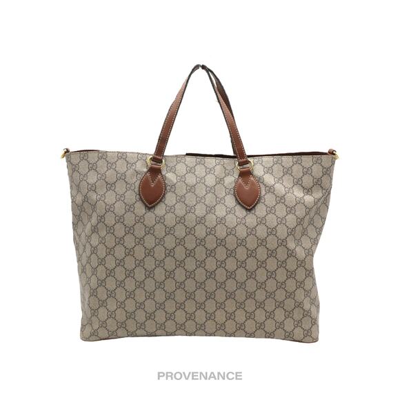 🔴 Gucci Tote Bag - GG Supreme Canvas Brown - Picture 1 of 14